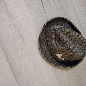 Stetson Black and White Herringbone Fedora